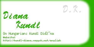 diana kundl business card